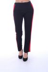 PANTALON A BANDES 6091 ROUGE