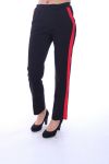 PANTALON A BANDES 6091 ROUGE