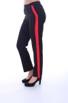 PANTALON A BANDES 6091 ROUGE