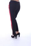 PANTALON A BANDES 6091 ROUGE