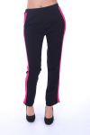 PANTALON A BANDES 6091 FUSHIA