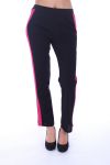 PANTALON A BANDES 6091 FUSHIA