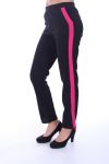 PANTALON A BANDES 6091 FUSHIA