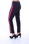 PANTALON A BANDES 6091 FUSHIA