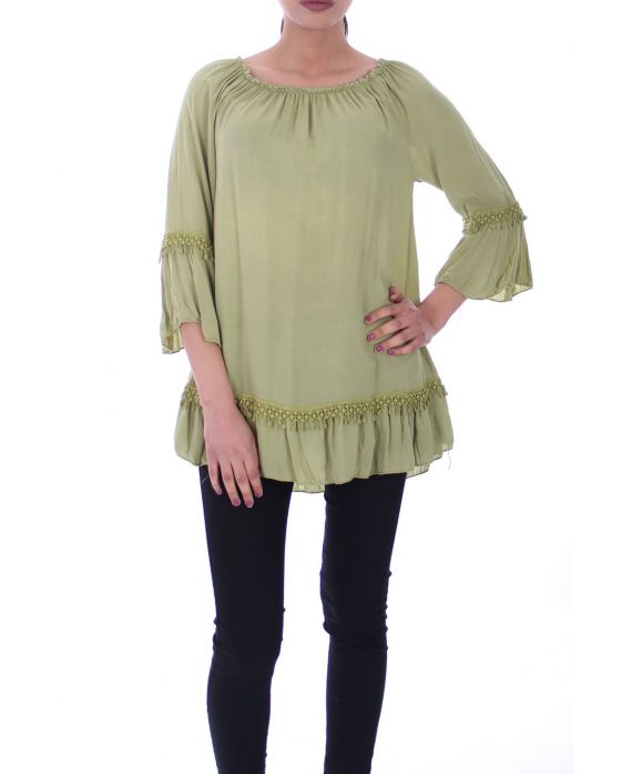 TUNIC NECKLINE ELASTIQUEE 6029 GREEN