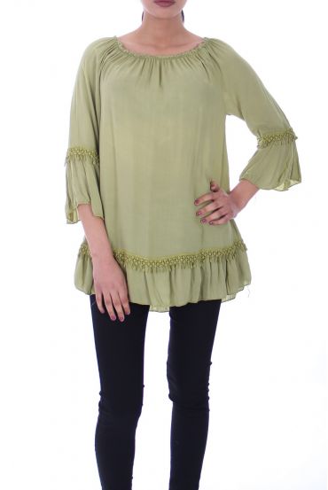 TUNIC NECKLINE ELASTIQUEE 6029 GREEN