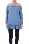 TUNIC NECKLINE ELASTIQUEE 6029 BLUE