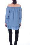 TUNIC NECKLINE ELASTIQUEE 6029 BLUE