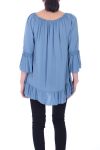 TUNIC NECKLINE ELASTIQUEE 6029 BLUE