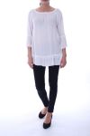 TUNIC NECKLINE ELASTIQUEE 6029 WHITE