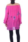 TUNIC NECKLINE ELASTIQUEE 6002 FUSHIA