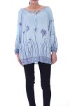 TUNIC NECKLINE ELASTIQUEE 6002 SKY BLUE