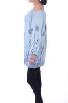 TUNIC NECKLINE ELASTIQUEE 6002 SKY BLUE