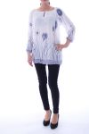 TUNIC NECKLINE ELASTIQUEE 6002 WHITE