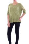 T-SHIRT TERUG LACE-6030 GROEN