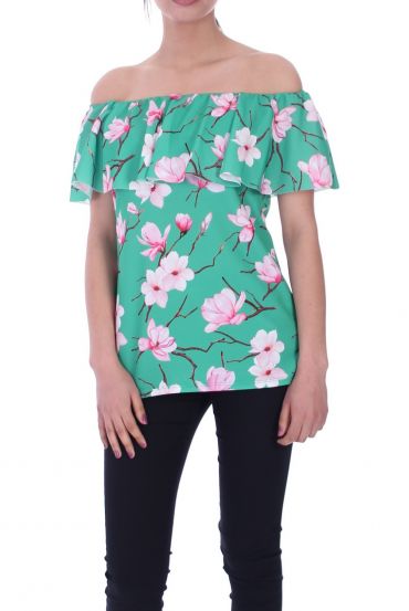 TOP FLORAL DRUCKT 9002 GRÜN