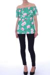 TOP IMPRIME FLORAL 9002 VERT