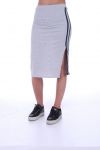 SKIRT WITH STRIPE 9003 GREY