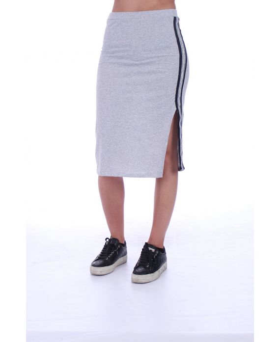 SKIRT WITH STRIPE 9003 GREY