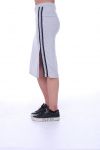 SKIRT WITH STRIPE 9003 GREY