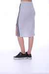 SKIRT WITH STRIPE 9003 GREY