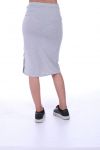 SKIRT WITH STRIPE 9003 GREY