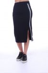 SKIRT WITH STRIPE 9003 BLACK