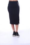 SKIRT WITH STRIPE 9003 BLACK