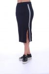 SKIRT WITH STRIPE 9003 BLACK