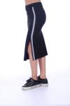 SKIRT WITH STRIPE 9003 BLACK