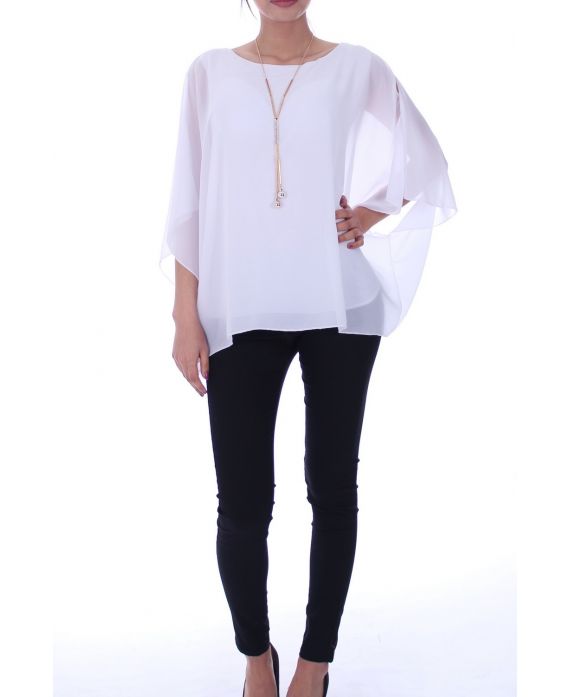 TUNIC + NECKLACE 7004 WHITE