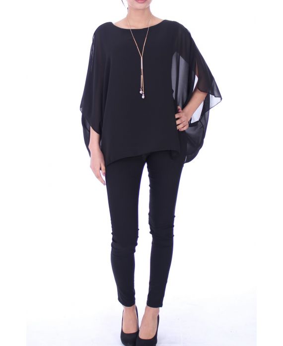 TUNIEK + KETTING 7004 ZWART