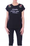 T-SHIRT DE LA FLOR 9007 NEGRO