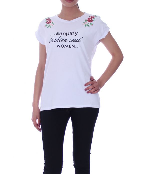 T-SHIRT DE LA FLOR 9007 BLANCO