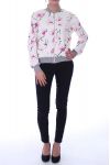 JACKE GEDRUCKT FLORAL 9005 SCHWARZ