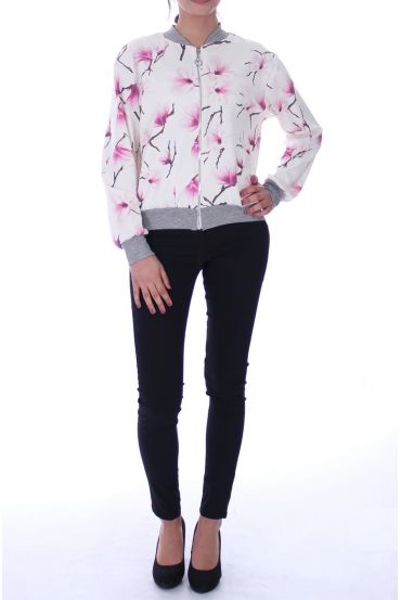 CHAQUETA DE PRINT FLORAL 9005 NEGRO