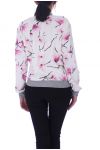 JACKE GEDRUCKT FLORAL 9005 SCHWARZ