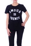 T-SHIRT AMOUR IS FRENCH 9008 NOIR