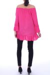 TUNIC NECKLINE ELASTIQUEE 6029 FUSHIA