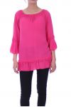 TUNIC NECKLINE ELASTIQUEE 6029 FUSHIA