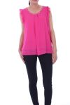 TOP AUSSCHNITT PERLEN 9023 FUSHIA