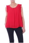 TOP AUSSCHNITT PERLEN 9023 ROT