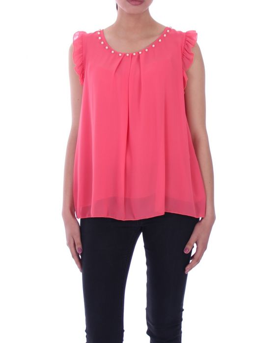 TOP DE ESCOTE PERLAS DE CORAL 9023