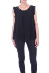 TOP ESCOTE DE CUENTAS 9023 NEGRO