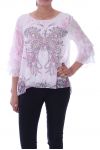 TOP VOILAGE IMPRIME 9025 FUSHIA