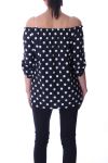 TOP HAS POLKA DOTS 9034 BLACK