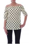 TOP A POIS 9034 JAUNE