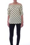 TOP A POIS 9034 JAUNE