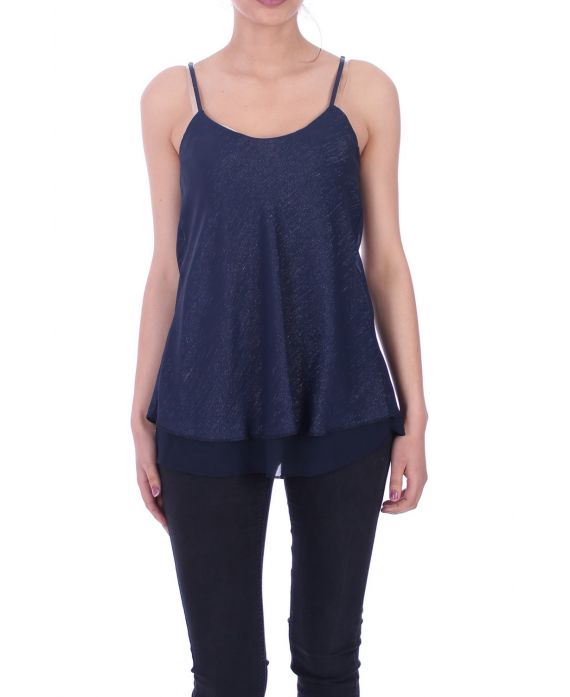 TOP MIT GLANZ-EFFEKT 9036-MARINE-BLAU