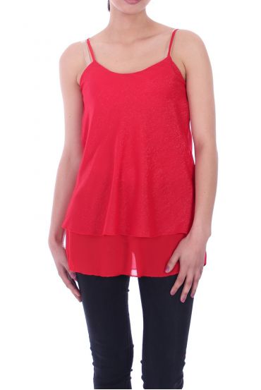 TOP BRILLANTE EFECTO 9036 ROJO